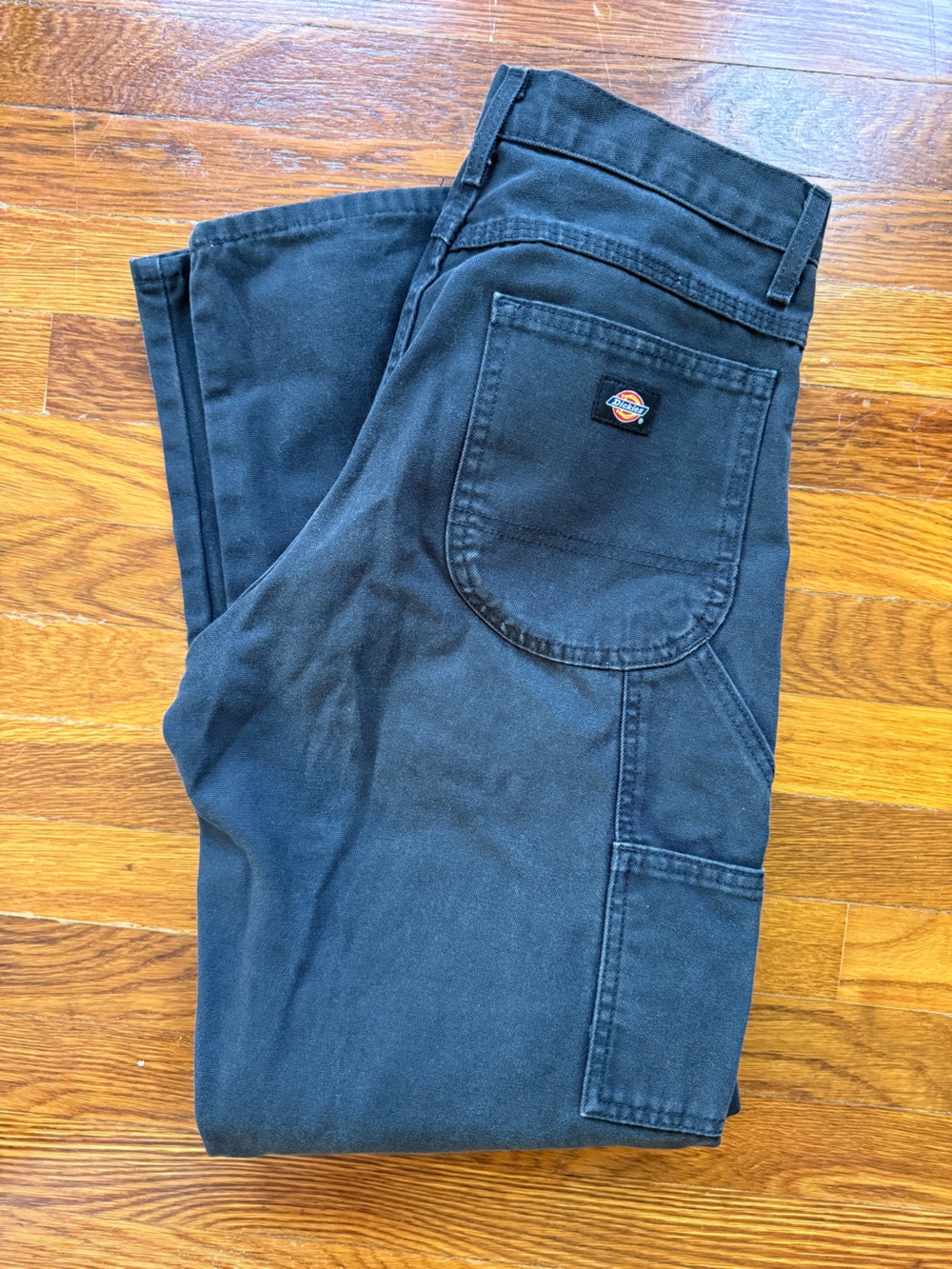 Black Cargo Work Pants - Classic Straight Fit